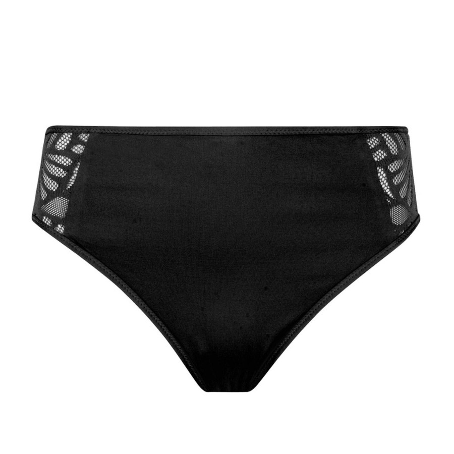 Maillots De Bain Antigel Culotte Haute | Bas De Maillot De Bain Culotte Haute Noir