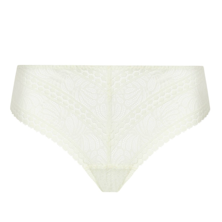 Culottes Antigel | Tanga En Dentelle Ecru Nacre