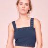 Lingerie De Nuit Huit | Crop Top Marine