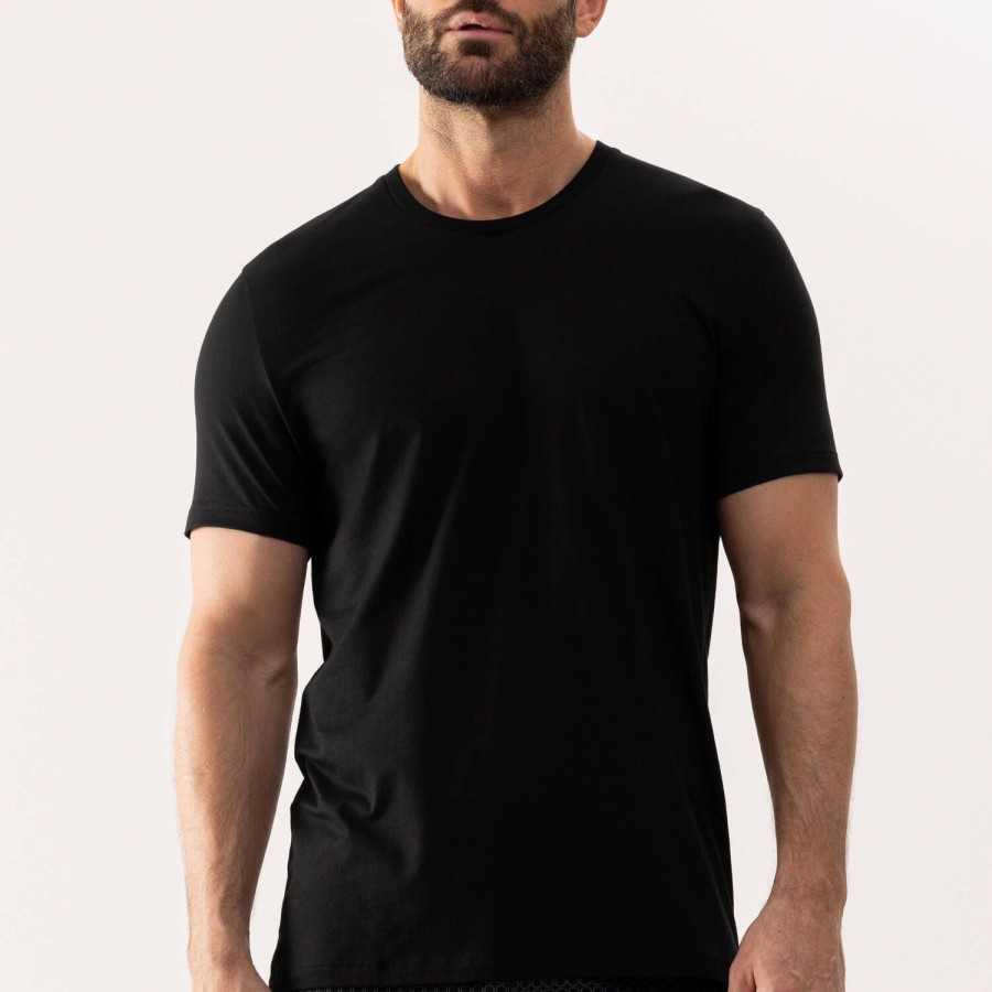 Homme Mey T-Shirt Et Debardeur Homme | T-Shirt Homme En Coton Noir