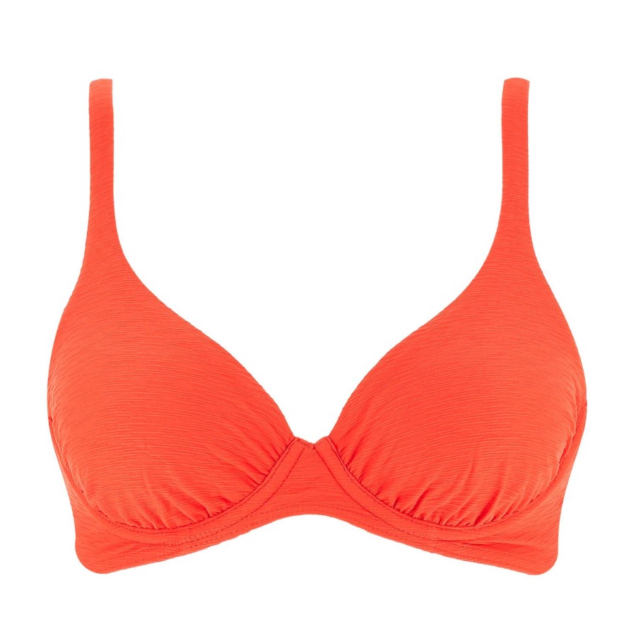 Maillots De Bain Banana Moon Push-Up | Haut De Maillot De Bain Push-Up Vamo Orange