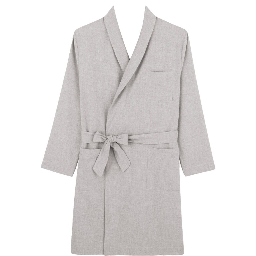 Homme Laurence Tavernier Peignoir & Robe De Chambre Homme | Peignoir Court Homme Gris Chine