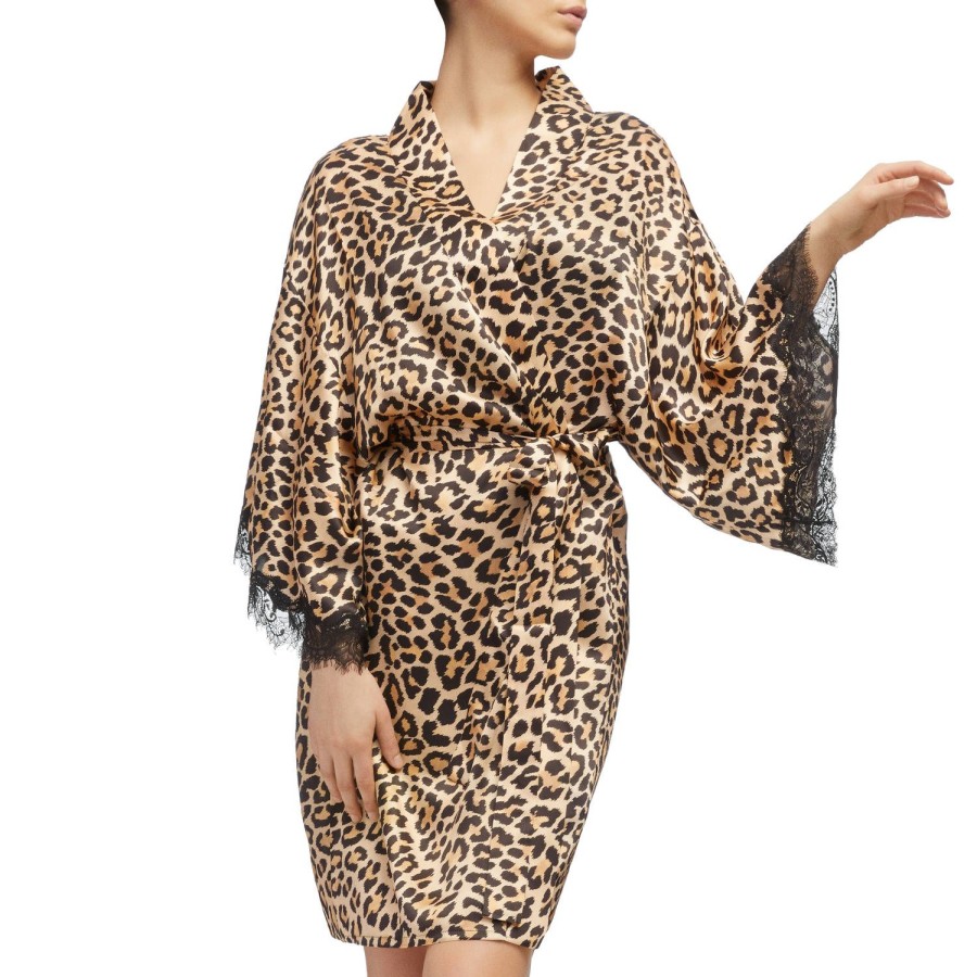 Lingerie De Nuit Sainted Sisters | Kimono En Soie Animal