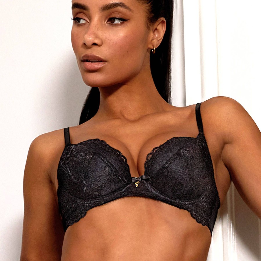 Soutiens-Gorge Gossard | Soutien-Gorge Push-Up En Dentelle Noir