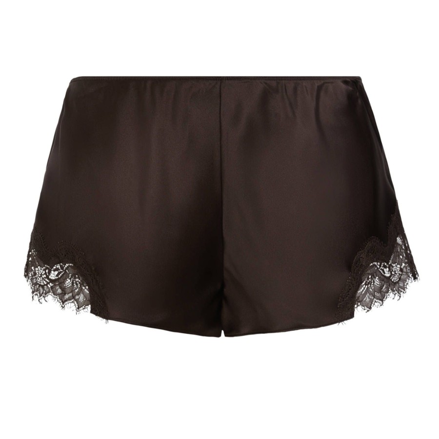 Lingerie De Nuit Sainted Sisters | Short En Soie Chocolate