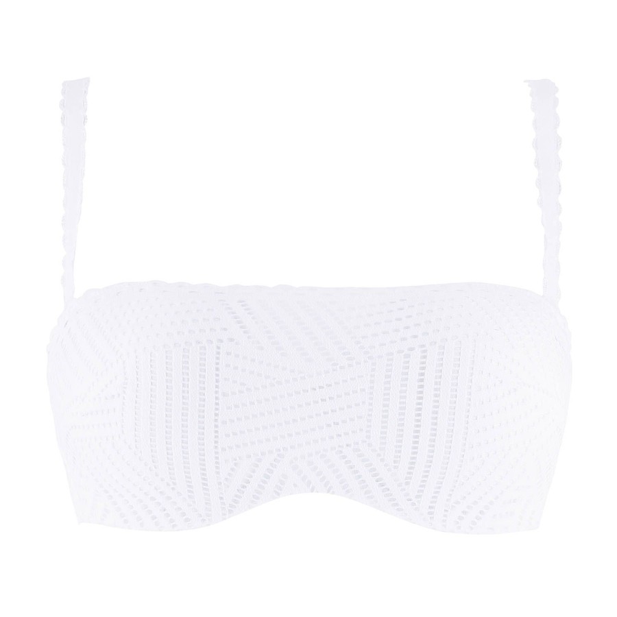 Soutiens-Gorge Antigel | Soutien-Gorge Bandeau Coques Tressage Blanc