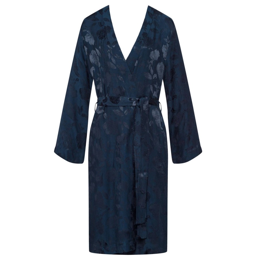 Lingerie De Nuit Hanro | Kimono Blueberry Flowers