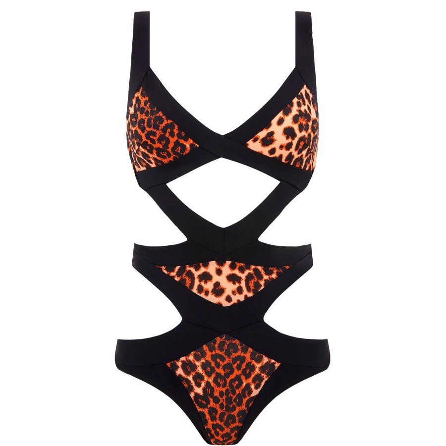 Maillots De Bain Agent Provocateur Sexy / Trikini | Maillot De Bain 1 Piece Trikini Sans Armatures Leopard