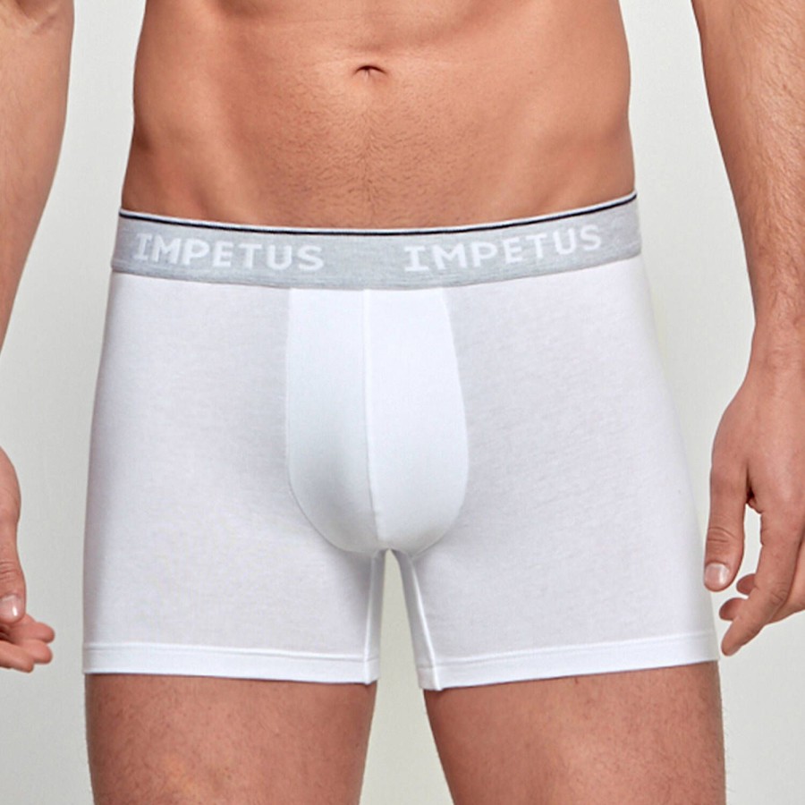 Homme Impetus Boxer Homme | Boxer Homme En Coton Blanc