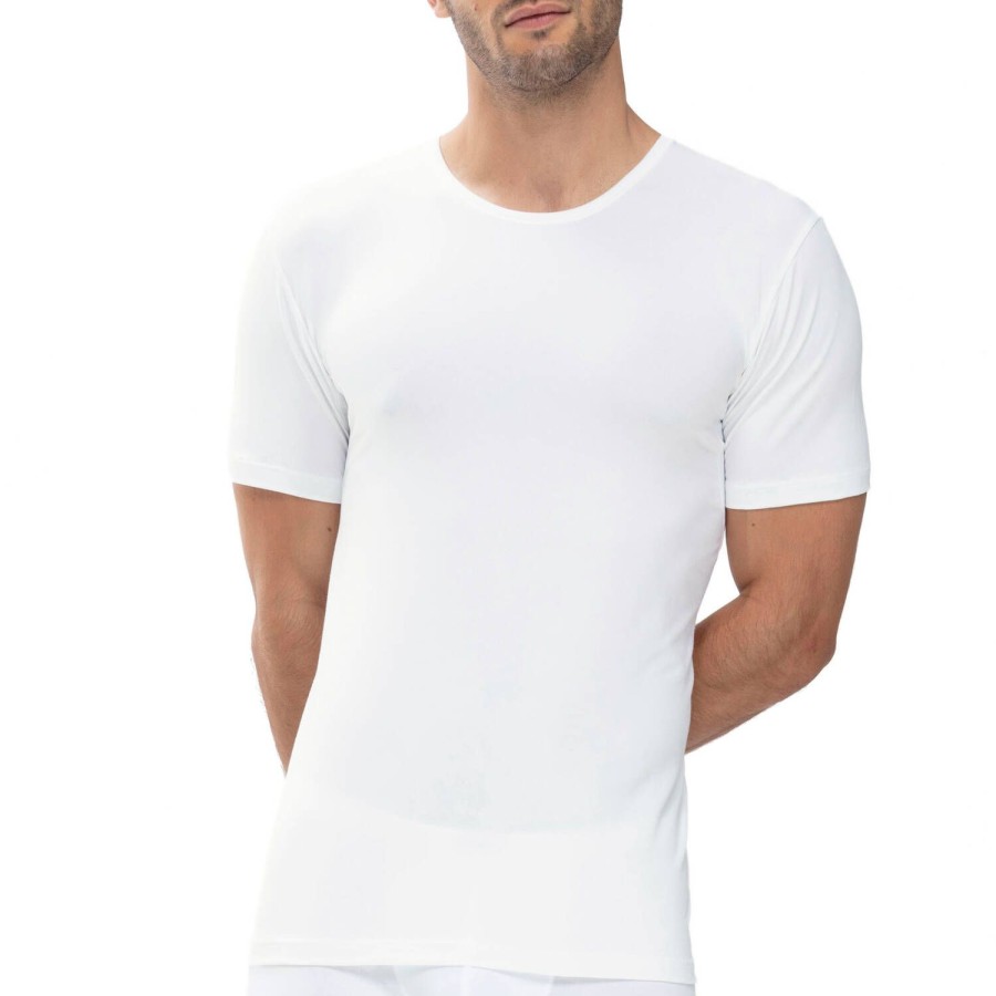 Homme Mey T-Shirt Et Debardeur Homme | T-Shirt Col Rond Homme En Coton Blanc