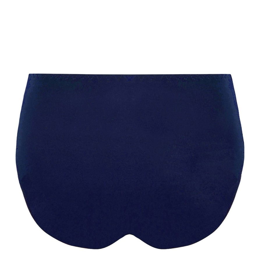 Culottes Antigel | Culotte Haute En Dentelle Tressage Marine