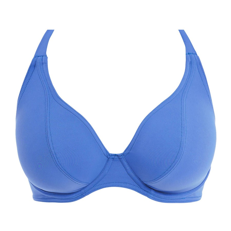 Maillots De Bain Freya Armatures | Haut De Maillot De Bain Tour De Cou Plain Azure