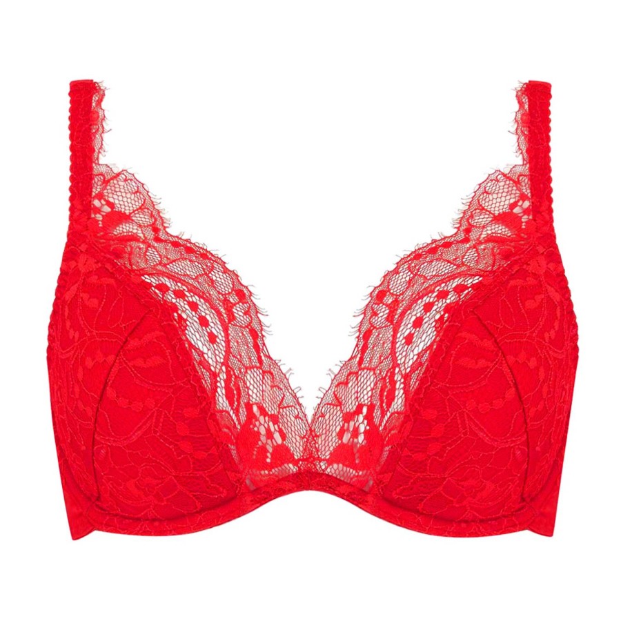 Soutiens-Gorge Fleur of England | Soutien-Gorge Push-Up En Dentelle Rouge