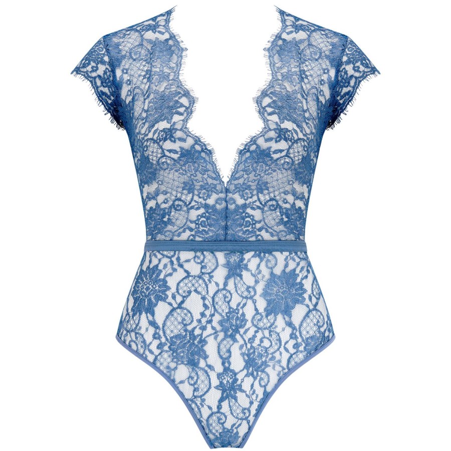 Lingerie Coco de Mer | Body En Dentelle Sky Blue