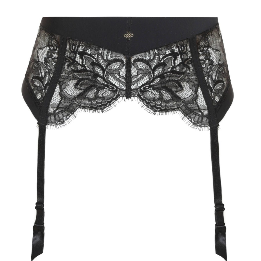 Lingerie Prelude | Porte-Jarretelles En Dentelle Noir