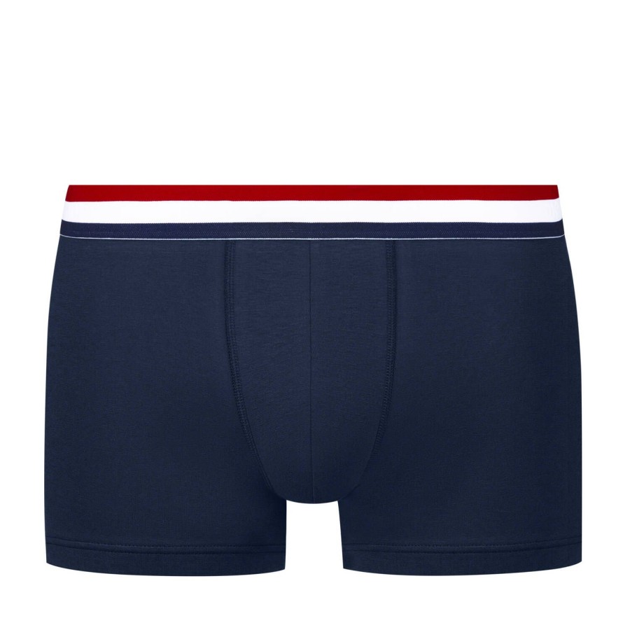 Homme Mey Boxer Homme | Boxer Homme En Coton Yacht Blue