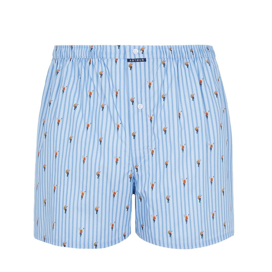 Homme Arthur Calecon Homme | Calecon Homme En Coton Bleu