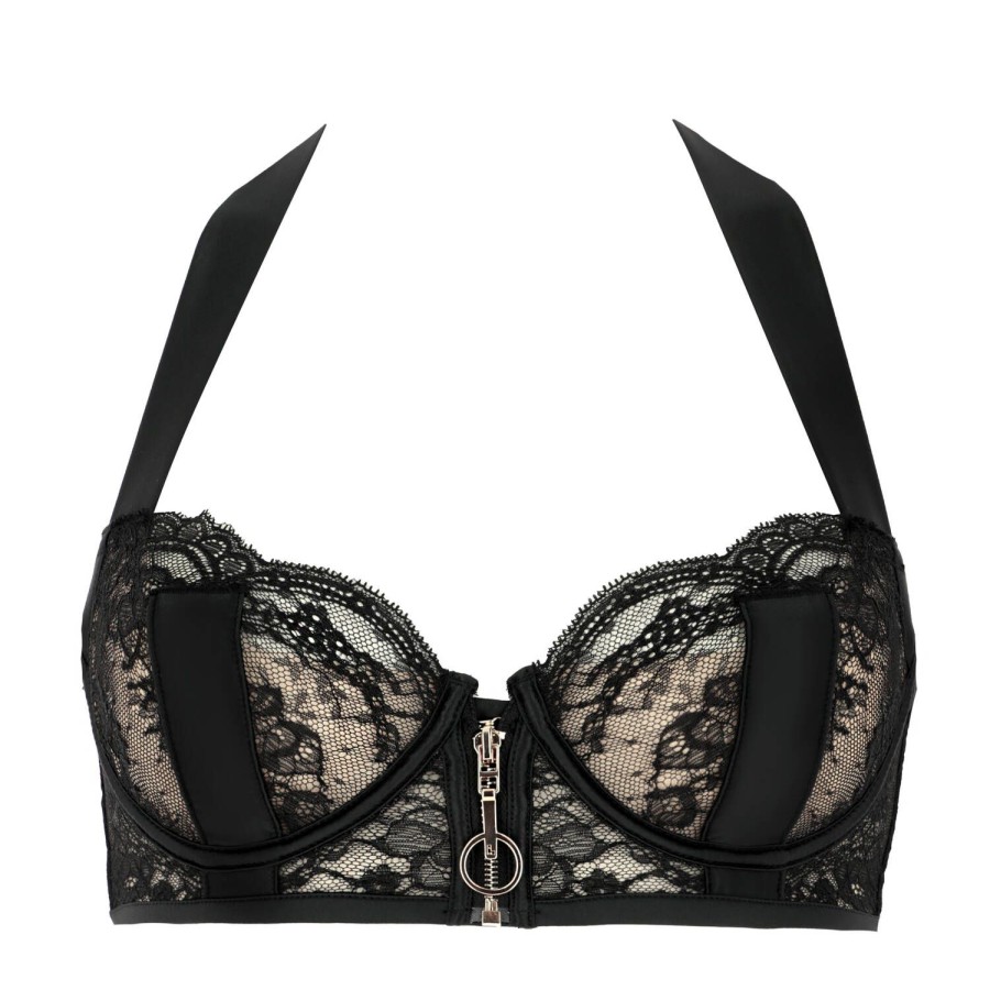 Soutiens-Gorge LIVY | Soutien-Gorge Bustier Ouverture Frontale En Dentelle Noir