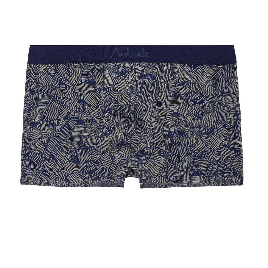 Homme Aubade Boxer Homme | Boxer Homme En Coton Marine Palm