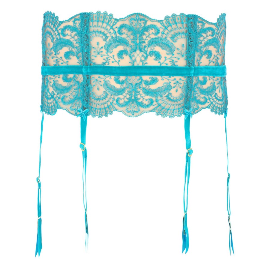 Lingerie Dita Von Teese | Porte-Jarretelles 6 Attaches Butterfly Blue