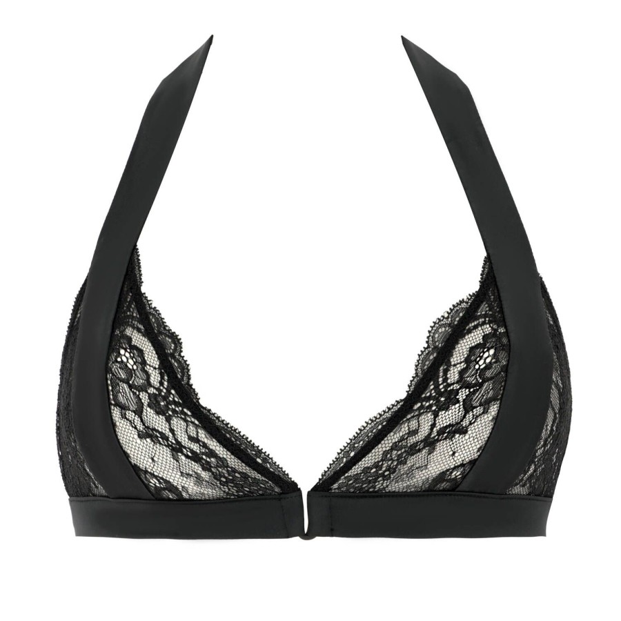 Soutiens-Gorge LIVY | Soutien-Gorge Triangle Ouverture Frontale En Dentelle Noir