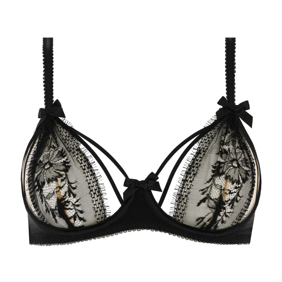 Soutiens-Gorge Agent Provocateur | Soutien-Gorge Armatures Ouvert En Dentelle Noir