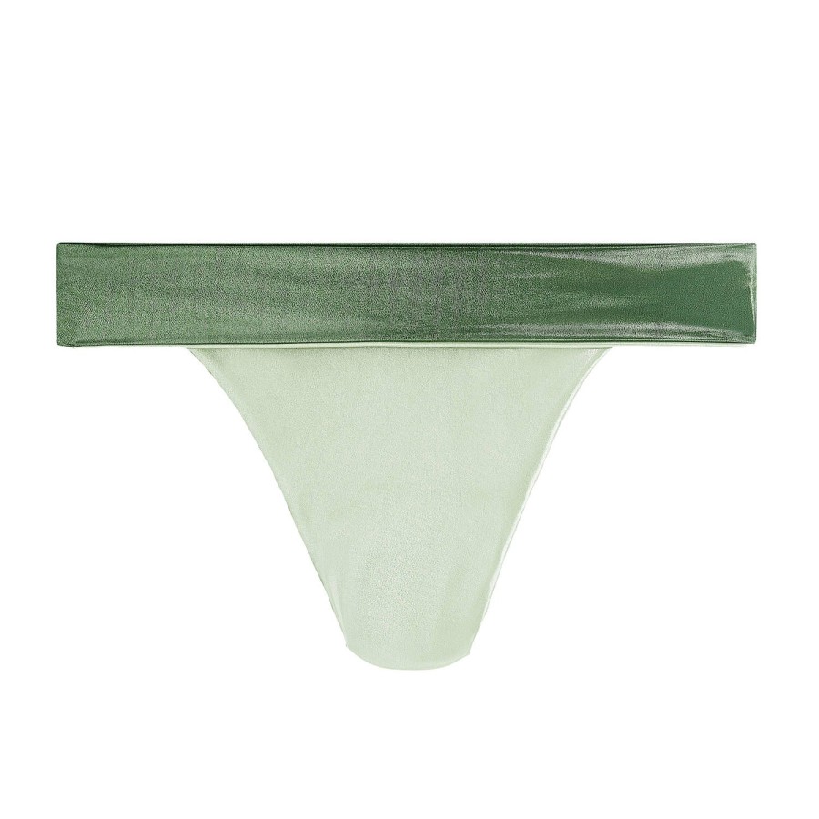 Maillots De Bain Pain de Sucre Culotte Haute | Bas De Maillot De Bain Culotte Haute Reversible Cidji Foret