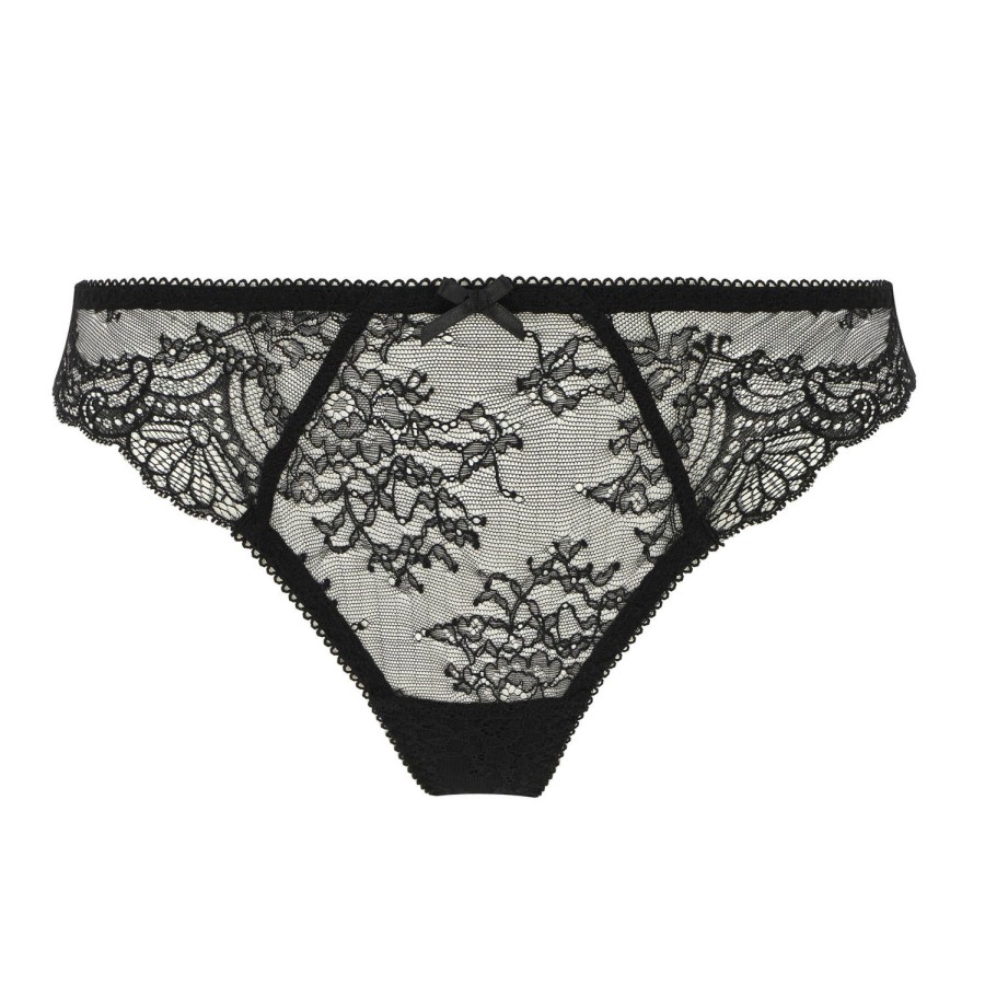 Culottes Aubade | Tanga En Dentelle Noir