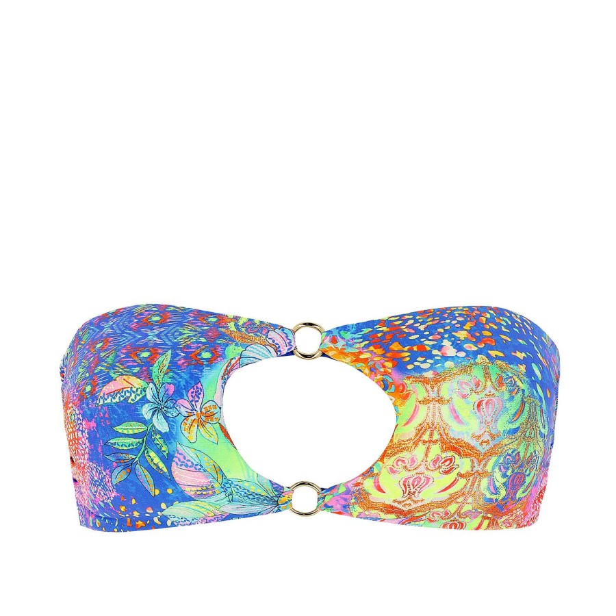 Maillots De Bain Luli Fama Bandeau | Haut De Maillot De Bain Bandeau Reversible Multicolor