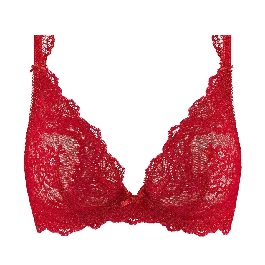 Soutiens-Gorge Aubade | Soutien-Gorge Triangle En Dentelle Irresistible Red