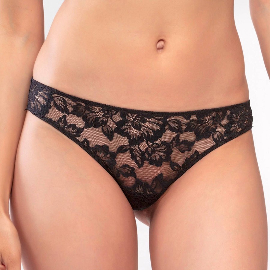 Culottes Mey | Tanga En Dentelle Noir