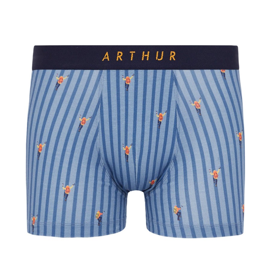 Homme Arthur Boxer Homme | Boxer Homme En Coton Bleu