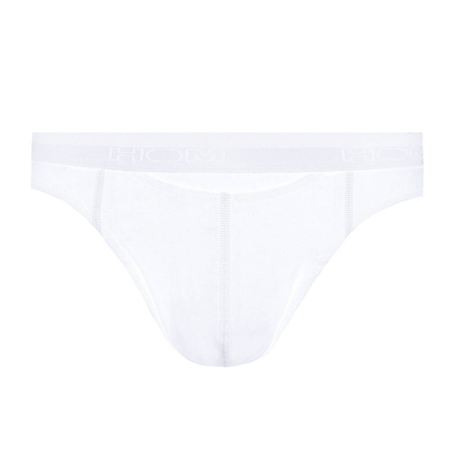 Homme HOM Slip Homme | Slip Avec Ouverture Homme En Coton Et Modal Blanc