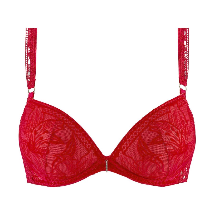 Soutiens-Gorge Aubade | Soutien-Gorge Push-Up Rouge Rebelle