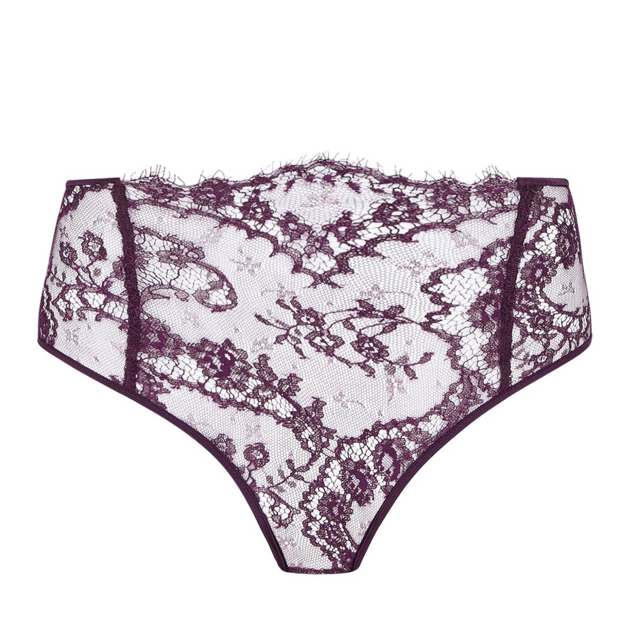 Culottes Coco de Mer | Culotte Haute Ouverte En Dentelle Amethyst