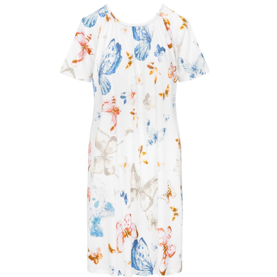 Lingerie De Nuit Féraud | Chemise De Nuit En Coton Butterfly Print