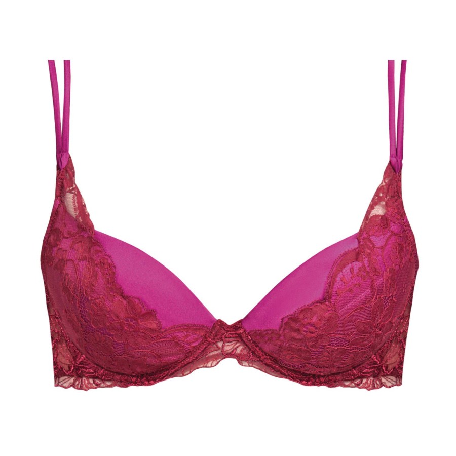 Soutiens-Gorge Andres Sarda | Soutien-Gorge Balconnet En Dentelle Et Soie Bourgogne