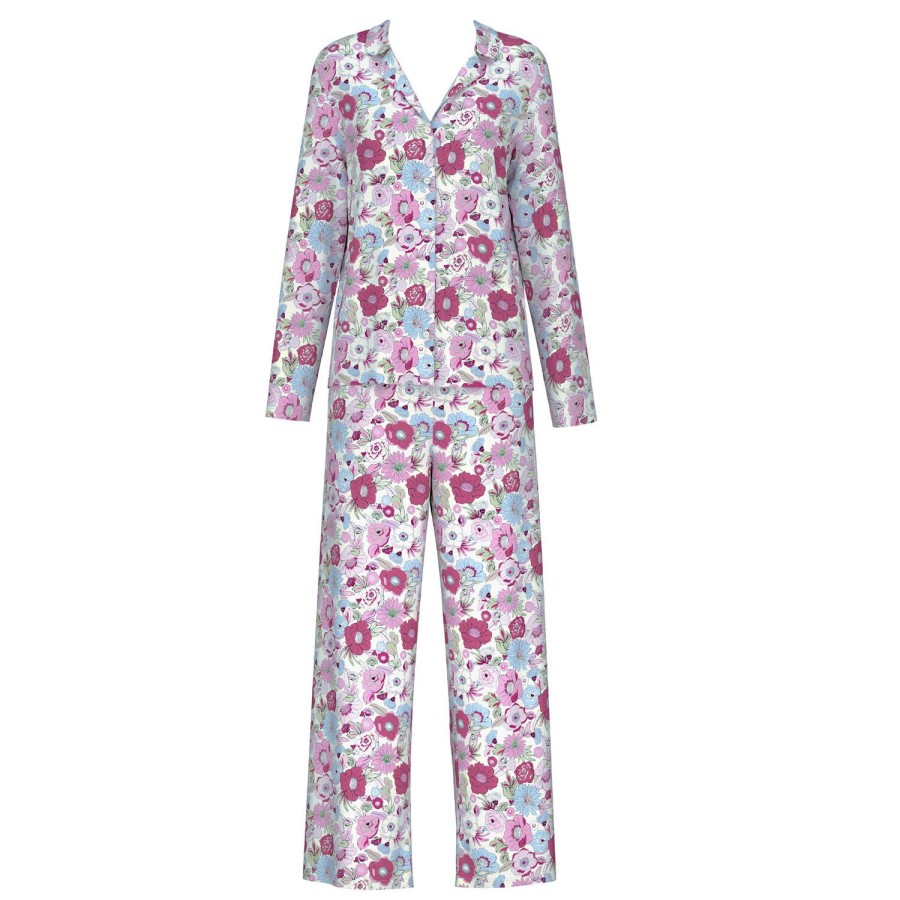 Lingerie De Nuit Calida | Pyjama En Coton Red Violet