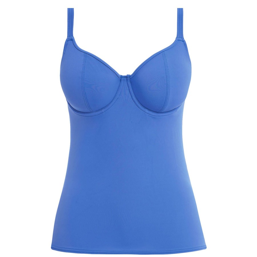 Maillots De Bain Freya Tankini | Haut De Maillot De Bain Tankini Armatures Plain Azure