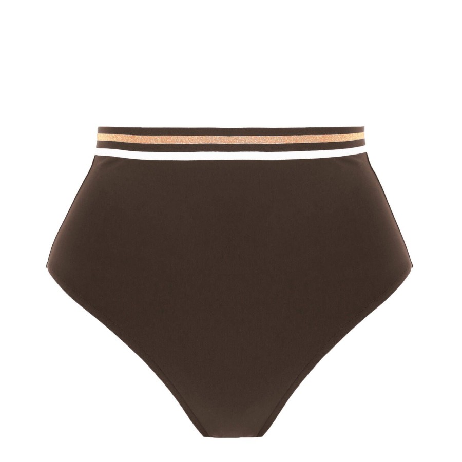 Maillots De Bain Lise Charmel Culotte Haute | Bas De Maillot De Bain Culotte Haute Taupe Nautique