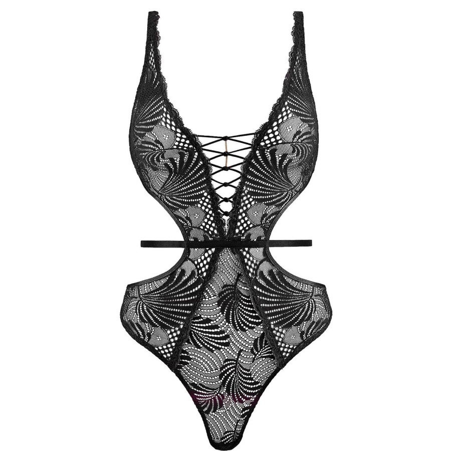 Lingerie Aubade | Body String En Dentelle Noir