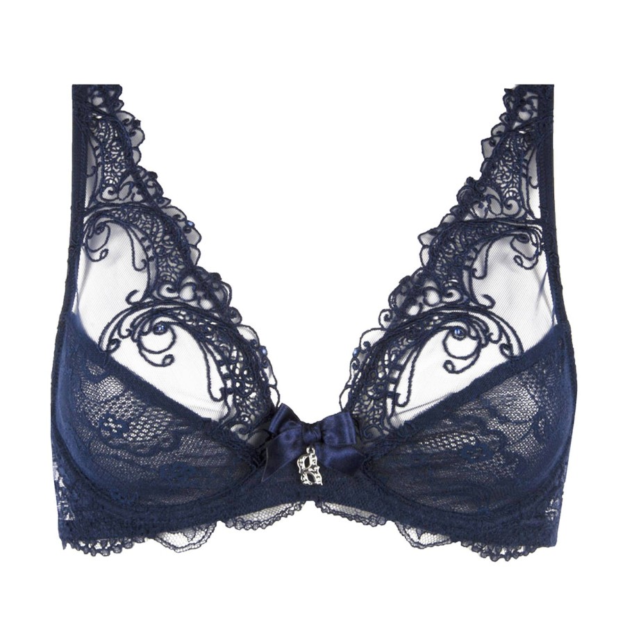 Soutiens-Gorge Lise Charmel | Soutien-Gorge Triangle En Dentelle Bleu Venise