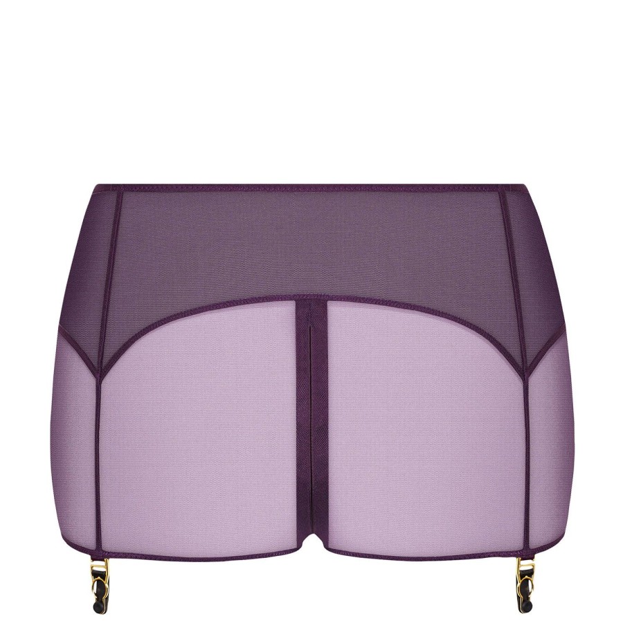 Culottes Maison Close | Shorty Zippe Porte-Jarretelles Orchidee Violette