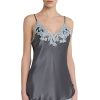 Lingerie De Nuit La Perla | Caraco En Soie Grey/Light Blue