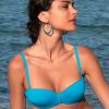 Maillots De Bain Lise Charmel Bandeau | Haut De Maillot De Bain Bandeau Coques Armatures Bleu Beaute