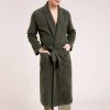 Homme Laurence Tavernier Peignoir & Robe De Chambre Homme | Peignoir Long Homme En Coton Kaki