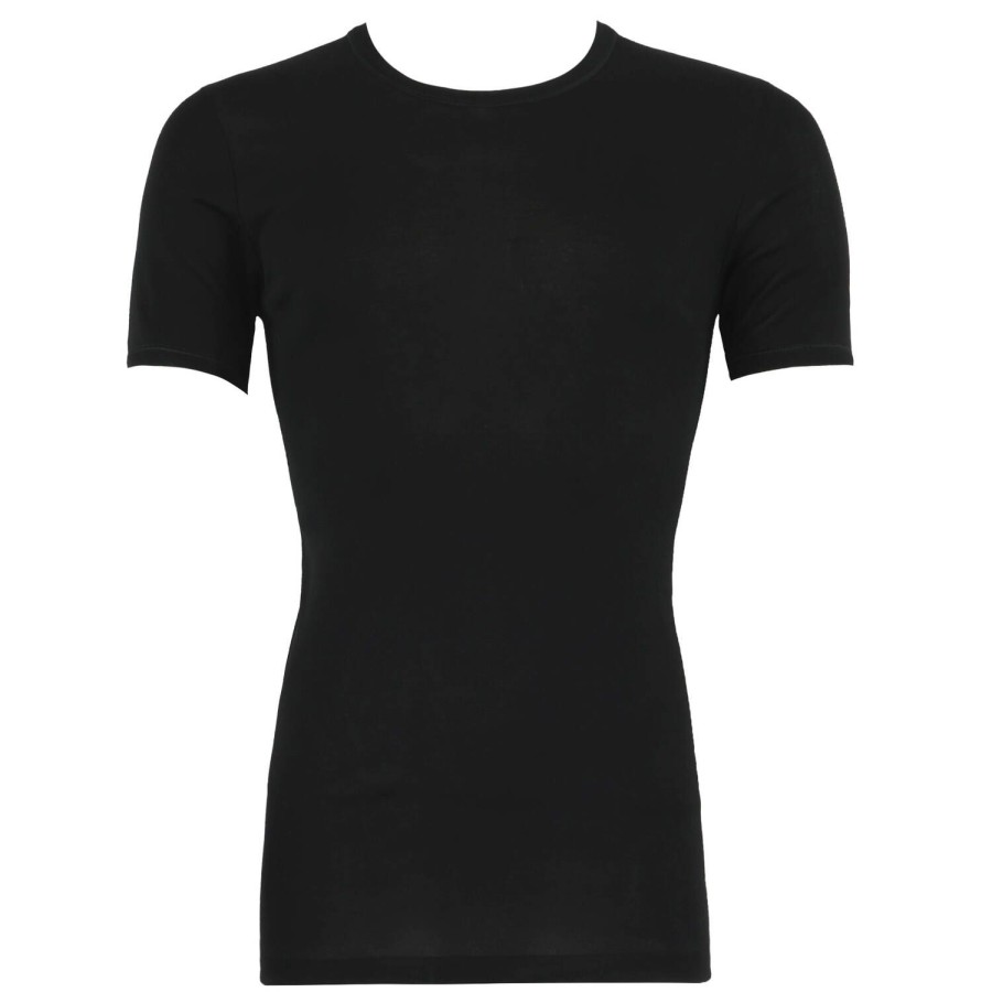 Homme Oscalito T-Shirt Et Debardeur Homme | T-Shirt Homme En Coton Fil D'Ecosse Noir