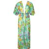 Maillots De Bain Antigel Robe De Plage | Kimono De Plage Vert Emeraude