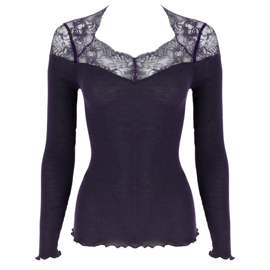 Lingerie De Nuit Oscalito | Pull En Laine Merinos Et Soie Mirtillo