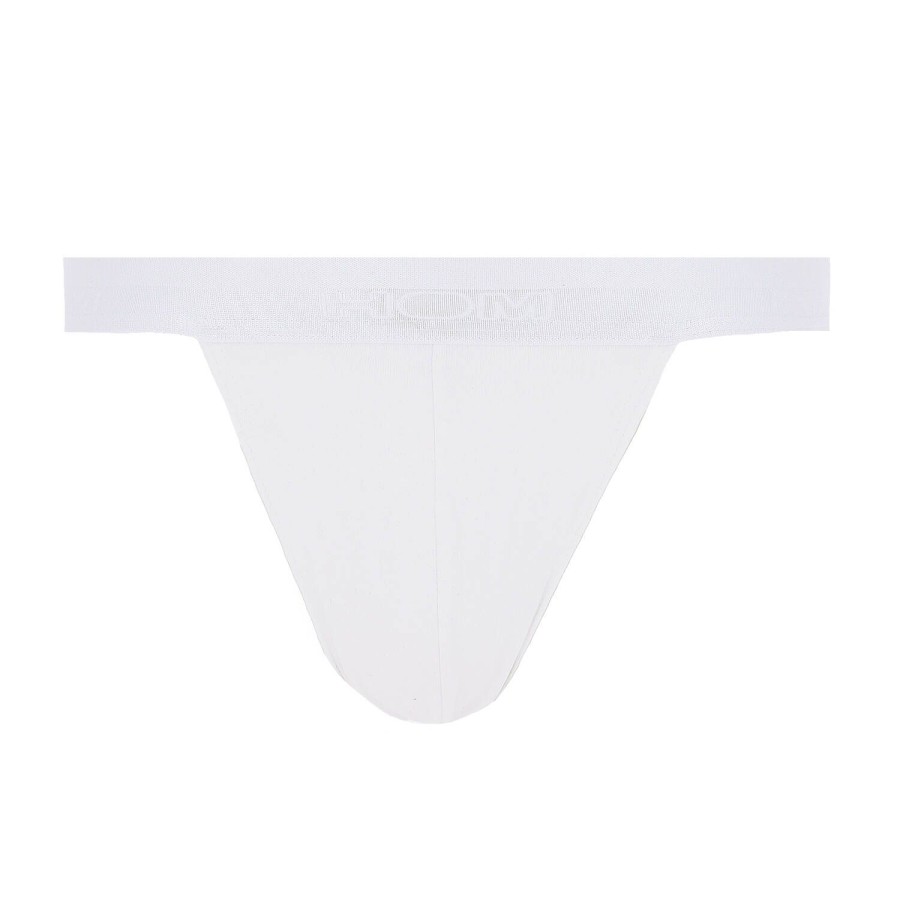 Homme HOM Slip Homme | Slip Echancre Homme En Coton Et Modal Blanc